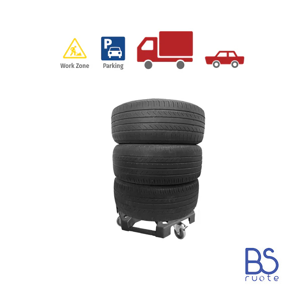 Carrelli multiuso per officine e gommisti | Carrello porta pneumatici | CARRELLO DA TRASPORTO | CARRELLO A MANO | Portata 136 Kg | H4TD136