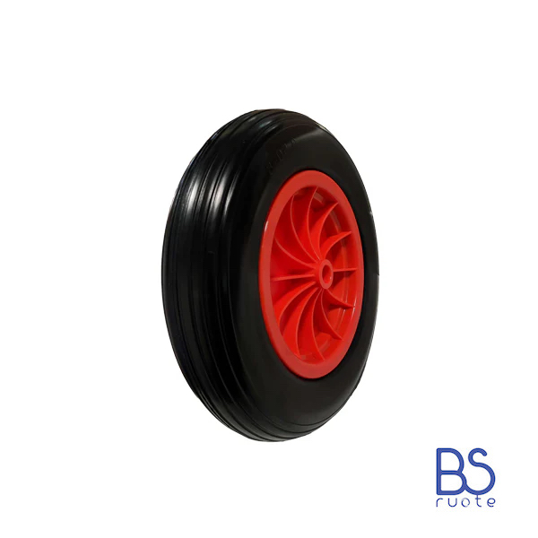 Ruota antiforatura PER CARRIOLE | Carrelli NAUTICI | Nucleo in plastica | 14ìx3.50-8 | 360x85 | Battistrada A | Foro a boccola o gabbia a rullini di 20 mm - immagine 6