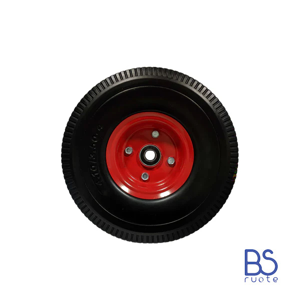Ruota antiforatura PER CARRELLI in nucleo in LAMIERA | FFP1804-17 | 10“x4.10/3.50-4 | 260x85 | Battistrada E | Foro a cuscinetti di Ø 17 mm - immagine 2