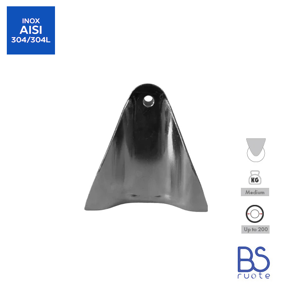 Supporti a piastra in ACCIAIO INOX | FISSA | GIREVOLE | GIREVOLE con FRENO | Applicazioni industriali | Portata fino a 350 Kg | Per ruota Ø fino 200 - immagine 3