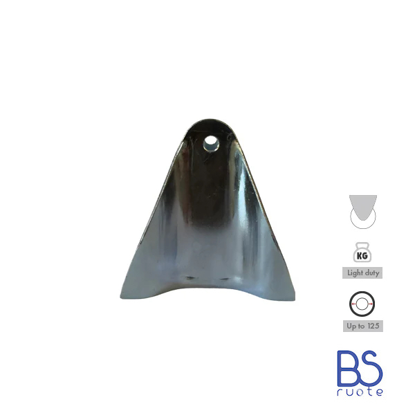 Supporti per carichi LEGGERI con piastra | FISSA | GIREVOLE | GIREVOLE con FRENO | Acciaio zincato | Per ruota tipo industriale Ø fino a 125 | Portata fino a 180 Kg - immagine 2