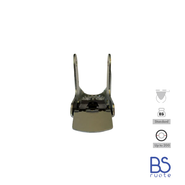Supporti per carichi MEDI | Rotante con FRENO di tipo industriale | Acciaio zincato spessore 2,5/3 mm | Portata fino a 350 Kg | Per ruota Ø fino 200 supporto rotante con freno - immagine 3