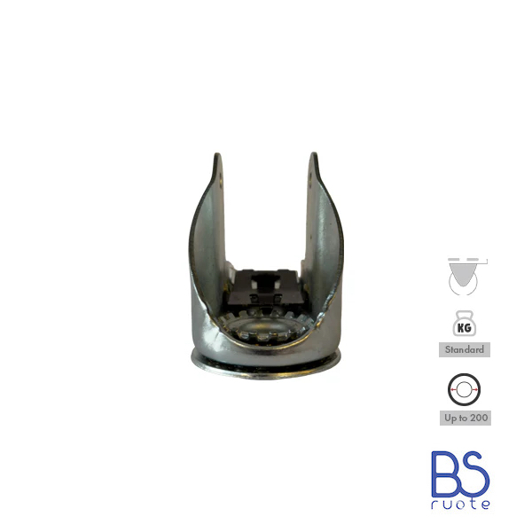 Supporti per carichi MEDI | Rotante con FRENO di tipo industriale | Acciaio zincato spessore 2,5/3 mm | Portata fino a 350 Kg | Per ruota Ø fino 200 supporto rotante con freno - immagine 4