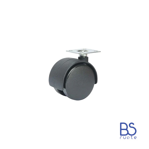 Ruote gemellate in poliammide TNYFO | Nylon (PA) | Diametro 40 o 50 mm | SUPPORTO | PIASTRA - immagine 2