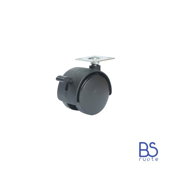 Ruote gemellate in poliammide TNYFO | Nylon (PA) | Diametro 40 o 50 mm | SUPPORTO | PIASTRA - immagine 3