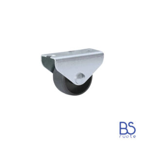 Ruota in materiale plastico nero | SUPPORTO | PIASTRA fissa
