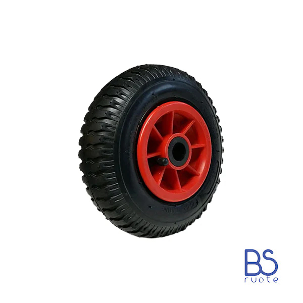 Ruote pneumatica PER CARRELLI e Carrelli NAUTICI | Nucleo in plastica | 8“x2.50-4 | 220x65 | Foro a BOCCOLA o Gabbia a RULLINI di 20 mm - immagine 3