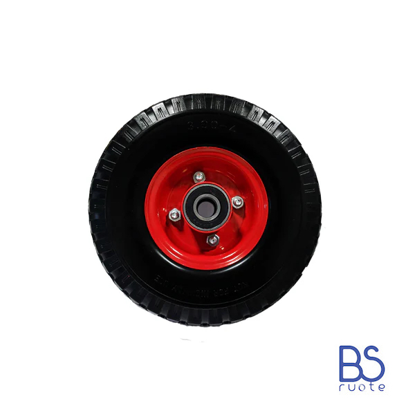 Ruota antiforatura PER CARRELLI in nucleo in LAMIERA | FFP1107-8 | 10“x3.00-4 | 260x73 | Battistrada C | Foro a Cuscinetti di 20 mm - immagine 2