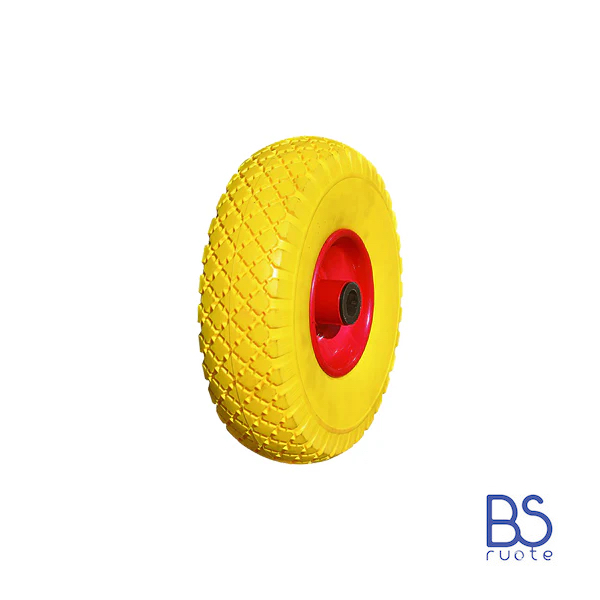 Ruota antiforatura PER CARRELLI in nucleo in LAMIERA | 10“x3.00-4 | 260x73 | Battistrada C | Foro a gabbia a rullini di 20 mm - immagine 3