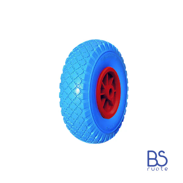 Ruota antiforatura PER CARRELLI e Carrelli NAUTICI | Nucleo in PLASTICA | 10“x3.00-4 | 260x73 | Foro a boccala - immagine 3