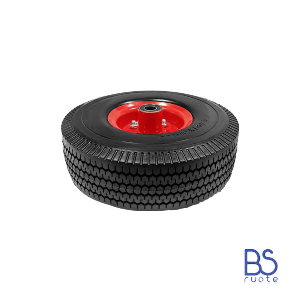 Ruota antiforatura PER CARRELLI in nucleo in LAMIERA | FFP1804-17 | 10“x4.10/3.50-4 | 260x85 | Battistrada E | Foro a cuscinetti di Ø 17 mm - immagine 3