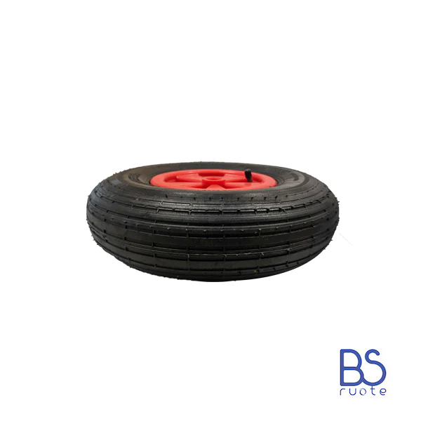 Ruota pneumatica PER CARRIOLE e Carrelli NAUTICI | Nucleo in plastica | 13“x4.00-6 | 330 x 100 | Foro a boccola - immagine 5