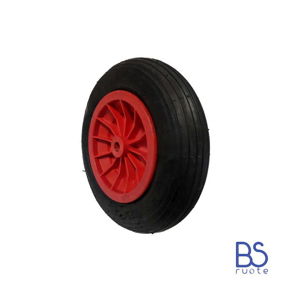 Ruota pneumatica PER CARRIOLE e Carrelli NAUTICI | Nucleo in plastica | Battistrada A | 14“x3.50-8 | 360 x 85 | Foro a boccola o gabbia a rullini di 20 mm - immagine 5