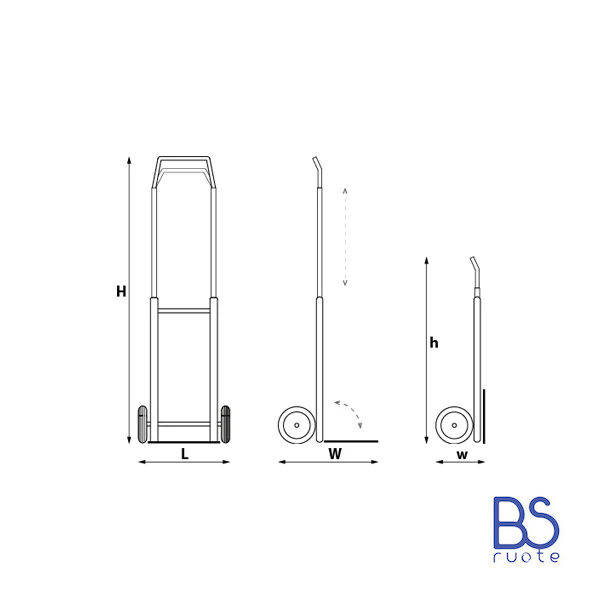 Carrello extra leggero | Carrello portapacchi | CARRELLO DA TRASPORTO | CARRELLO A MANO | Portata 50 Kg | 310 F - immagine 2