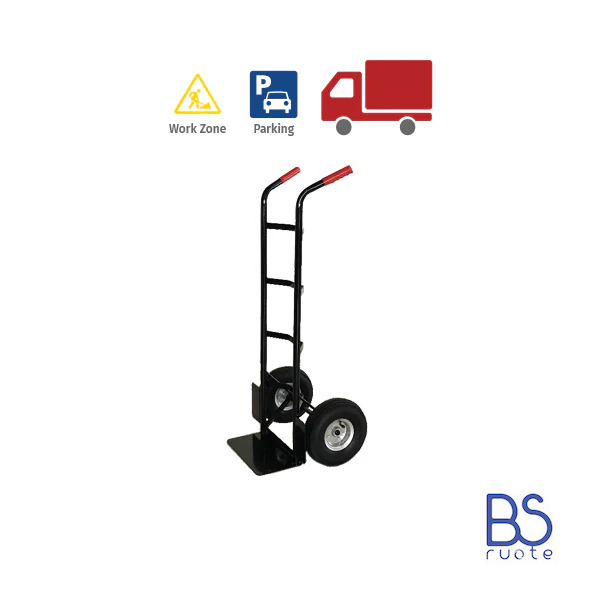 Carrelli a 2 ruote con telaio in FERRO | Carrello portapacchi | CARRELLO DA TRASPORTO - CARRELLO A MANO | Portata 160 Kg | H2PN160-114