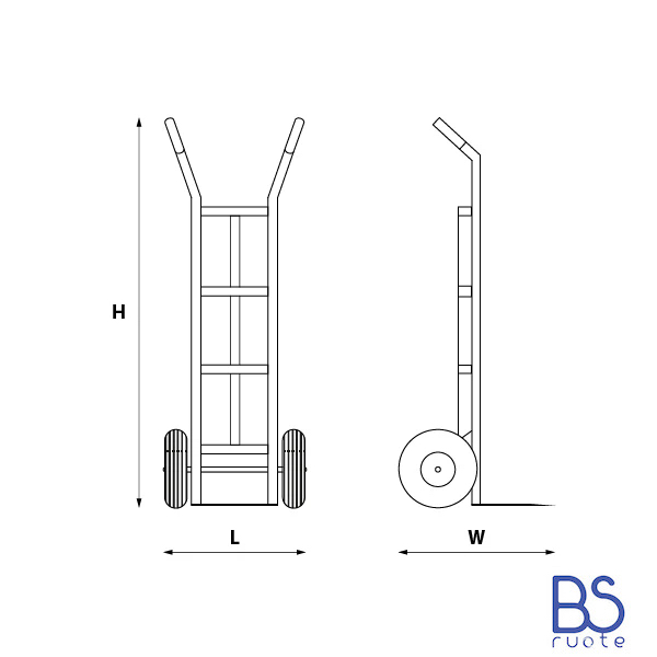 Carrelli a 2 ruote con telaio in ALLUMINIO | Carrello portapacchi | CARRELLO DA TRASPORTO | CARRELLO A MANO | Portata 150 o 180 Kg - immagine 2