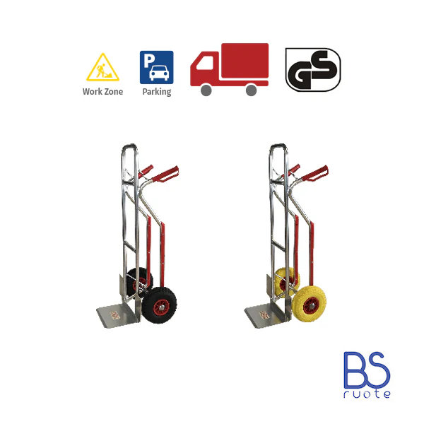 Carrelli a 2 ruote con telaio in ALLUMINIO | Carrello portapacchi | CARRELLO DA TRASPORTO | CARRELLO A MANO | Portata 150 o 180 Kg