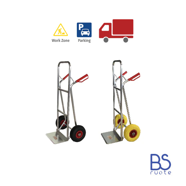 Carrelli a 2 ruote con telaio in ALLUMINIO | Carrello portapacchi | CARRELLO DA TRASPORTO | CARRELLO A MANO | Portata 150 o 200 Kg
