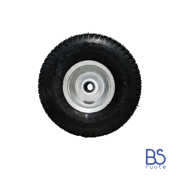 Ruota pneumatica per il garden e Carrelli NAUTICI | Nucleo in LAMIERA | Battistrada GR | 15“x6.00-6 | 380 x 135 | Foro a boccola di 25 mm | PR3009 - immagine 3