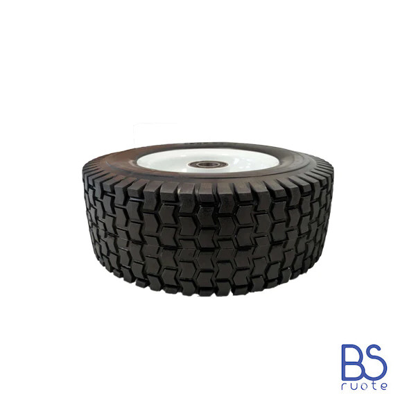Ruota antiforatura per il garden in nucleo in LAMIERA | Battistrada GR | 13“x5.00-6 | 330 x 110 | Foro 25 mm | FFP1283-2B - immagine 3
