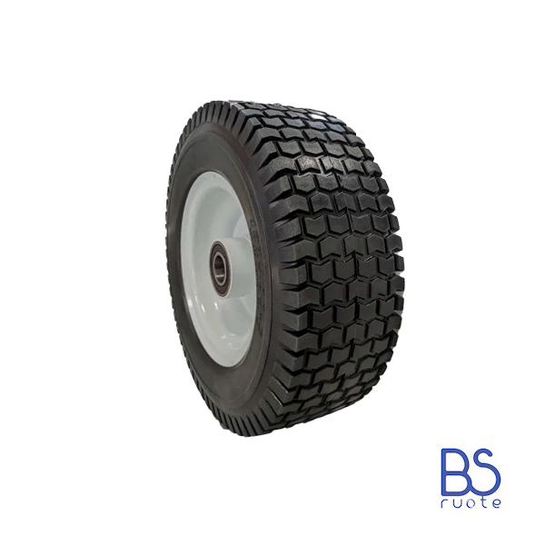 Ruota antiforatura per il garden in nucleo in LAMIERA | Battistrada GR | 13“x5.00-6 | 330 x 110 | Foro 25 mm | FFP1283-2B - immagine 5