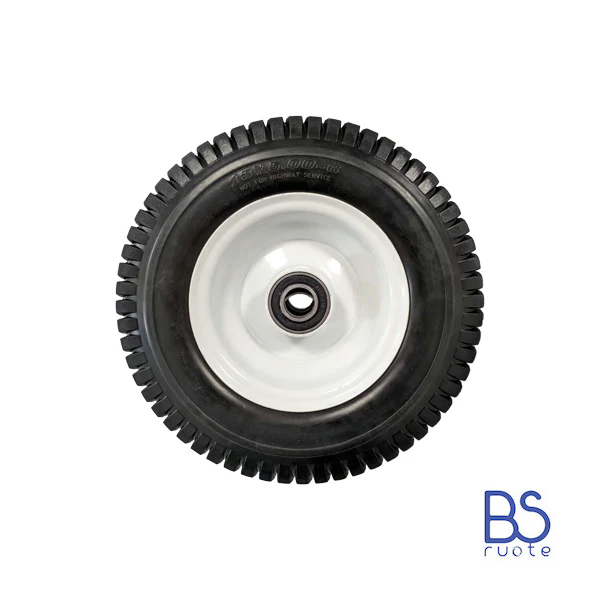 Ruota antiforatura per il garden in nucleo in LAMIERA | Battistrada GR | 13“x5.00-6 | 330 x 110 | Foro 25 mm | FFP1283-2B - immagine 4