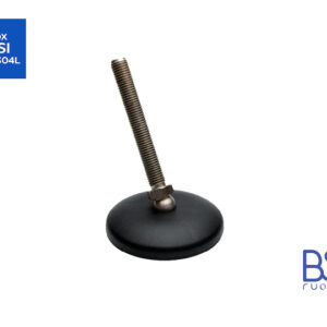 Modello PRSTX da M8 a M16 - Base 40mm antiscivolo (Conf. da 4pz) - Piede snodato con perno a sfera in acciaio INOX - Gamm