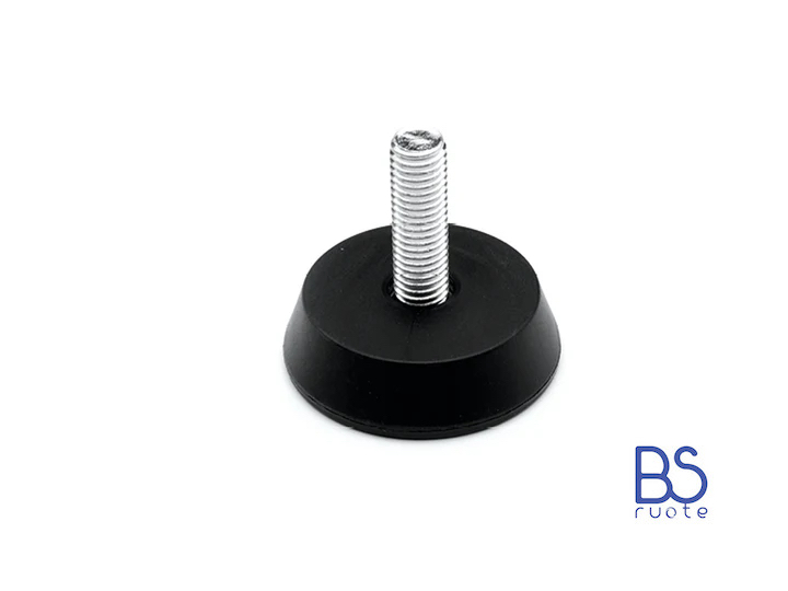 Modello PRTR con M8 o M10 - Base da 30mm a 50mm (Conf. da 25pz) - Piede regolabile con perno - Gamm
