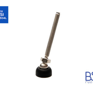 Modello PRSTX/25 da M8 a M16 - Base 25mm antiscivolo (Conf. da 4pz) - Piede snodato con perno a sfera in acciaio INOX - Gamm
